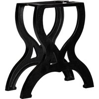 Berkfield Home Coffee Table Legs 2 pcs X-Frame Cast Iron in Black