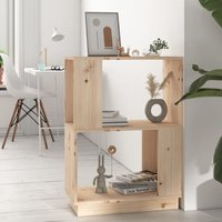 Berkfield Home Book Cabinet/Room Divider 51x25x70 cm Solid Wood Pine in Brown | Size: 51 x 25 x 70 cm