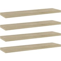 Berkfield Home Bookshelf Boards 4 pcs Sonoma Oak 40x10x1.5 cm Engineered Wood in Brown