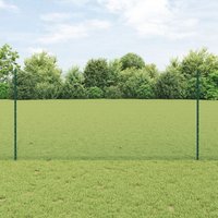 Berkfield Home Hexagonal Garden Fence Set Set of 2 Green Metal 25 x 1.2 m