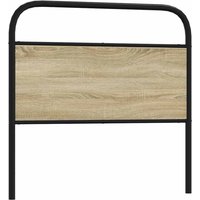 Berkfield Home Headboard Sonoma Oak 90 cm Steel & Engineered Wood in Brown