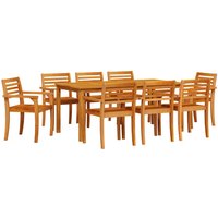 Berkfield Home 9-Piece Garden Dining Set - Made of Solid Acacia Wood