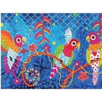 Maxwell & Williams Love Hearts Rainbow Girls Parrot Print 100% Cotton Tea Towel