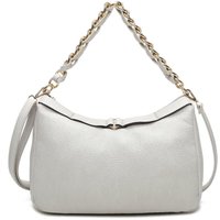 Fontanella Fashion Women's Kara PU Knotted Strap Chain Shoulder Bag in Light Grey