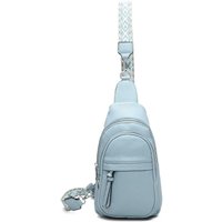 Fontanella Fashion Women's Dohara Dual Compartment PU Crossbody Sling Bag in Light Blue