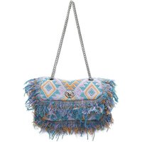 Fontanella Fashion Women's Orman Woven Finish Shoulder Bag with Chain Strap in Lilac