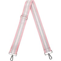 Fontanella Fashion Women's Three-Tone Silver Sparkle Canvas Adjustable Strap in Pink