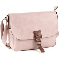 Fontanella Fashion Women's Allen Crossbody Satchel Bags With Real Leather Magnetic Fastening in Pink