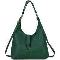 Fontanella Fashion Women's Donna PU Leather Hobo Shoulder Bag in Emerald