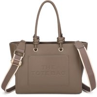 Lyra PU Leather Crossbody Tote Bag Canvas Strap