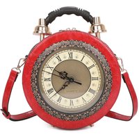 Magico PU clock Unique Design top handle crossbody handbag Light