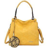 Fontanella Fashion Women's YY Coveri Textured Shoulder/Hobo Bag with Detachable Strap & Zippered Pouch in Yellow