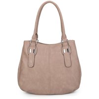 Fontanella Fashion Women's Carryall PU Leather Shoulder Handbag in Light Brown