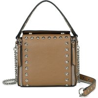 Fontanella Fashion Women's Ribelle Square Studded Chain Strap Crossbody Top-Handle Bag in Light Brown