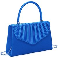 Fontanella Fashion Women's Pleated Elegance Crossbody Clutch Bag in Bright Blue