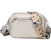 Fontanella Fashion Women's Suni Dual Compartments PU Leather Crossbody Bag with Removable Pouch in Gold