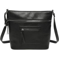 Iki Quadruple Zips PU Leather Crossbody Messenger Bag True