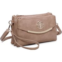 Fontanella Fashion Women's Noveau Triple Compartment Crossbody Bag in Camel