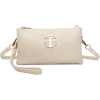 Fontanella Fashion Women's Iconic Grace Mini Size Dual Compartment Crossbody Bag in Off-White