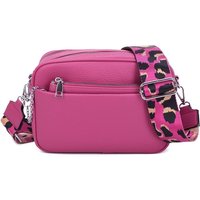 Fontanella Fashion Women's Suni Dual Compartments PU Leather Crossbody Bag with Removable Pouch in Plum