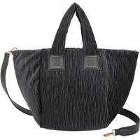 Fontanella Fashion Women's Crinkle Luxe Large Pleated Velvet Quilted Top Handle Tote Bag in Dark Grey