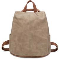 Fontanella Fashion Women's EverTrail Suede PU Leather Backpack in Taupe