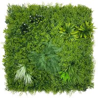 INMTFEI Luxury Artificial Hedge Panel Ultra-Realistic Green Wall 100 x 100 cm