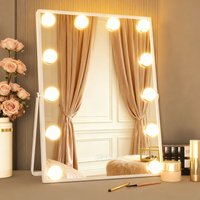 INMTFEI Hollywood Makeup Vanity Mirror, 12 LED Dimmable, Touch Control, 30x41cm, White | Size: 30x41 cm