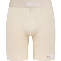 Skins Women's DNAmic Force Beige Half Shorts in Light Beige | Size: XS
