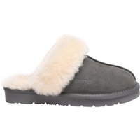 EverAu Australia Women's Real Sheepskin Raven Slippers with EVA Sole in Grey | Size: 5