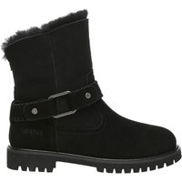 EverAu Australia Women's Real Sheepskin Pheasant Mid Calf Fashion Boots with Rubber Sole in Black | Size: 7