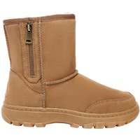EverAu Australia Women's Starling Zipper Short Boots in Brown | Size: 5
