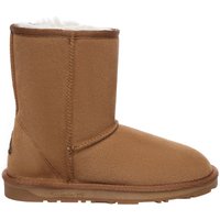 EverAu Australia Men's Real Sheepskin Kookaburra Mid-Calf Classic Boots with TPR Sole in Brown | Size: 11