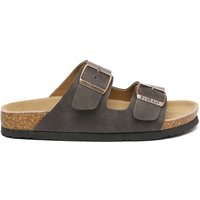 EverAu Australia Men's Duck Leather Twin Buckle Sandals in Brown | Size: 12