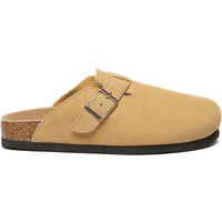 EverAu Australia Women's Pintail Leather Comfort Clog Sandals in Camel | Size: 4