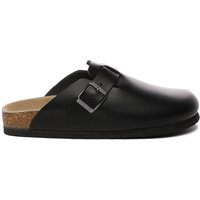 EverAu Australia Men's Hardhead Leather Comfort Clog Sandals in Black | Size: 14