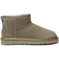 EverAu Australia Women's Real Sheepskin Finch Ultra Mini Classic Boots with EVA Sole in Light Brown | Size: 4
