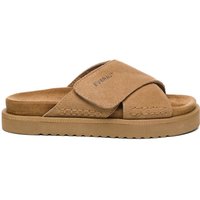 EverAu Australia Women's Rose Leather Sandals in Brown | Size: 5