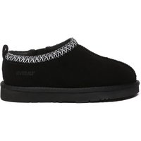 EverAu Australia Women's Real Wool Wigeon Leather Slippers with EVA Sole in Black | Size: 6