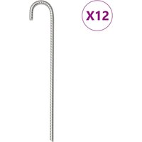 Berkfield Home Tent Pegs 12 pcs 37 cm √ò10 mm Galvanised Steel
