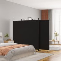 Berkfield Home 4-Panel Room Divider Black 698x180 cm Fabric
