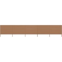 Berkfield Home 5-panel Wind Screen Fabric 600x160 cm Taupe in Beige