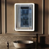Nes Home Bathroom LED Mirror Demister Touch Sensor 500 x 700mm Brushed Brass in Metallics