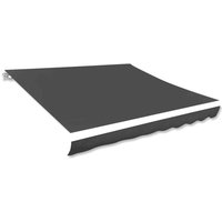 Berkfield Home Awning Top Sunshade Canvas Anthracite 400x300 cm in Black
