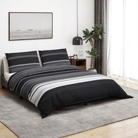 Berkfield Home Duvet Cover Set Black & White 240x220 cm Cotton