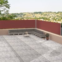 Berkfield Home Retractable Side Awning Brown 117x1200 cm