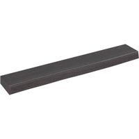 Berkfield Home Wall Shelf Dark Grey 60x10x4 cm Treated Solid Wood Oak in Brown | Size: 60 x 10 x 4 cm