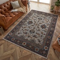 Traditional Easy to clean Machine Made Border Floral Runner cm x 280 cm
