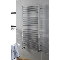 Clifton Horizontal Bathroom Towel Radiator 1200mm (H) x 600mm (W) in Metallic Silver