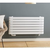 Clifton White Horizontal Bathroom Towel Radiator 500mm (H) x 600mm (W)